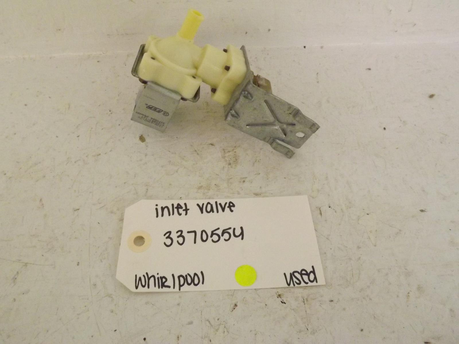 Whirlpool Dishwasher 3370554 Inlet Valve Used Whirlpool Dishwasher 3370554 Inlet Valve Used